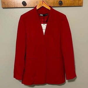 Red ZARA fashion jacket/blazer